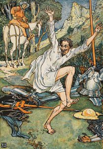 Don Quichotte faisant pénitence, illustration de 